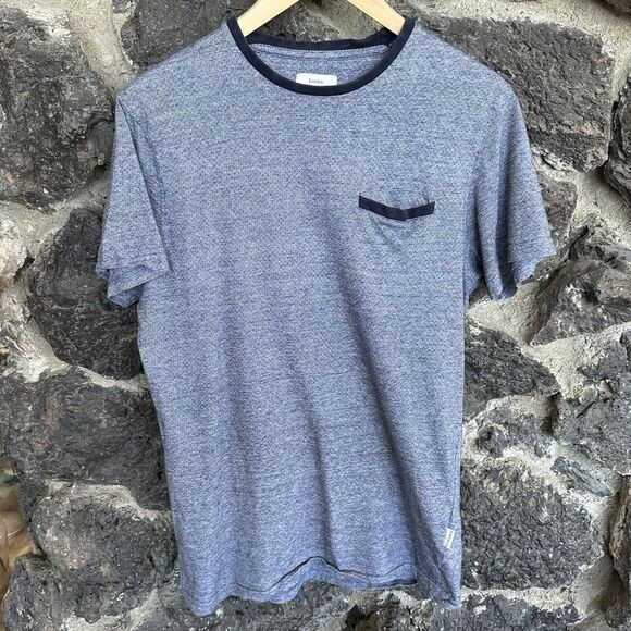 Peter Werth London Men's N.1 Navy Bowling Pocket T-Shirt Size Small - Picture 1 of 11